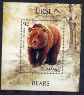 ROMANIA 2008 Bears Block MNH / **.  Michel Block 423 - Neufs