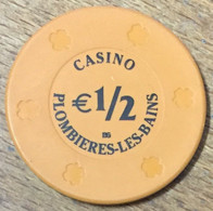 88 PLOMBIERES-LES-BAINS CASINO JETON DE 1/2 EURO CHIP TOKENS COINS GAMING - Casino