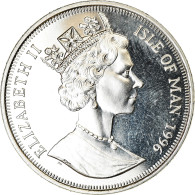 Monnaie, Isle Of Man, Elizabeth II, Crown, 1996, Pobjoy Mint, Chat Sacré De - Île De  Man