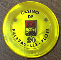 34 PALAVAS LES FLOTS CASINO JETON DE 20 FRANC N° 0841 CHIP TOKENS COINS - Casino