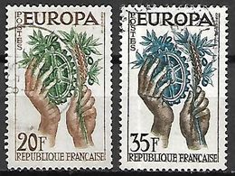 FRANCE    -   1957.    EUROPA   -    Y&T N° 1122 à 1123 Oblitérés. - 1957