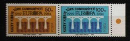 Turquie Chypre Turc RTCN 1984 N° 127 / 8 ** Europa, Emission Conjointe, Pont, Coopération Européenne, Télécommunications - Autres & Non Classés