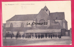 35 - PAIMPONT----L'Eglise--ancienne Abbaye---animé - Paimpont