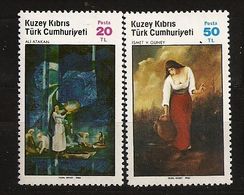 Turquie Chypre Turc RTCN 1985 N° 155 / 6 ** Tableaux, Vie Pastorale, Atakan, Porteuse D'eau, Güney, Beauté, Lavandières - Other & Unclassified
