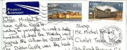 IRLAND. EUROPA 2017. Stamps King John / Dublin Castle On Dunamase Castle Postcard, Sent To Andorra,with Arrival Postmark - Covers & Documents