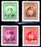 B349-Canada: SERVIZI 1950-51 (+) LH - Senza Difetti Occulti - - Overprinted