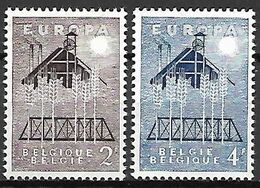 BELGIQUE     -    1957  -    EUROPA   .  Y&T N° 1025 à  1026  ** - 1957