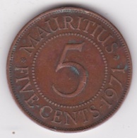 Ile Maurice , 5 Cents 1971 , Elizabeth II, KM# 34 - Mauritius