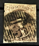 BELGIUM 1851 - Canceled - Sc# 6b - 10c - 1851-1857 Medallones (6/8)