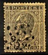 BELGIUM 1867 - Canceled - Sc# 18 - 10c - 1865-1866 Linksprofil