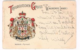 D-11329   WALDECK - PYRMONT : Treudeuttschen Gruss Aus Dem Waldecker Lande ( Wappen, Coat Of Arms,Blason ) - Bad Arolsen