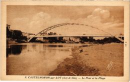 CPA CASTELMORON-sur-LOT Le Pont Et La Plage (89866) - Castelmoron