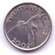 BERMUDA 2002: 25 Cents, KM 110 - Bermudas