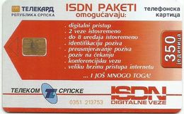 Bosnia (Serb Republic) 2001. Chip Card 350 UNITS - Bosnie