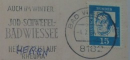 D172902  BAD WIESSEE Am Tegernsee  1964  Werbestempel  Auch Im Winter Jod-Schwefel -Bad Wiesseee - Bad Wiessee