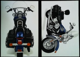 Delcampe - MOTO - Harley-Davidson  (Lot 2 Postcards) - Motorräder