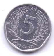 EAST CARIBBEAN STATES 2015: 5 Cents, KM 36 - East Caribbean States