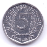 EAST CARIBBEAN STATES 2015: 5 Cents, KM 36 - East Caribbean States