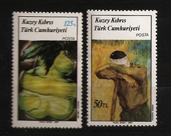 Turquie Chypre Turc RTCN 1987 N° 182 / 3 ** Tableaux, Art Contemporain, Berger, Bâton, Femme Poire, Mehmet Ulukan Isiman - Andere & Zonder Classificatie