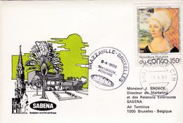 Enveloppe Sabena Brazzaville Bruxelles - Storia Postale