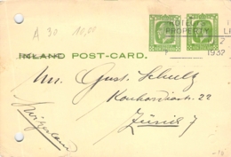 GS ?? New Zealand - Zürich 1932 - Enteros Postales