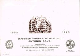 37317. Tarjeta BARCELONA 1975. LA PEDRERA De GAUDI, Color Lila, Homenaje Colegio Arquitectos - Andere & Zonder Classificatie