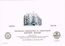 37318. Tarjeta BARCELONA 1975. LA PEDRERA De GAUDI, Color Azul, Homenaje Colegio Arquitectos - Autres & Non Classés