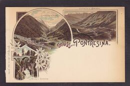 CPA Suisse Helvétia Schweiz Svizzera Non Circulé Litho Gruss Canton Des Grisons PONTRESINA - Pontresina