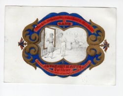 1 Carte Porcelaine   Tailleur J.B. Vanden Haute Ancien Hotel De Bourbon Pour Civil & Militaire Ca 1850  Afm.14x9,5 - Porzellan