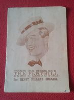 REVISTA THE PLAYBILL FOR HENRY MILLER'S THEATRE THE MAGAZINE OF..USA TEATRO CON PUBLICIDAD DE ÉPOCA WITH ADVERTISING.... - Hobby En Creativiteit