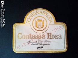 CONTESSA ROSA FONTANAFREDDA 1969 - SPUMANTE GRAN RISERVA - ETICHETTA - ÉTIQUETTE - Autres & Non Classés