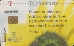 ALLEMAGNE  -  Phonecard  -  DANKE  -  6DM - KD-Reeksen : Dank