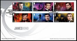 GROSSBRITANNIEN GRANDE BRETAGNE GB 2020 GB JAMES BOND SET 6V. FDC SG 4330-35 MI 4541-46 YT 4942-48 - 2011-2020 Dezimalausgaben