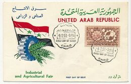 EGYPTE UAR - FDC - Industrial & Agricultural Fair 1958 - Le Caire - 9/12/1958 - Briefe U. Dokumente