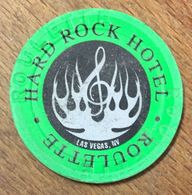 USA NEVADA LAS VEGAS HARD ROCK HOTEL CASINO CHIP ROULETTE VERT JETON TOKEN COIN - Casino