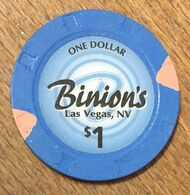 USA NEVADA LAS VEGAS BINION'S CASINO CHIP $1 JETON TOKEN COIN - Casino