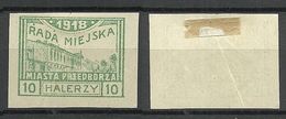 FAKE FAUX Poland Polska 1918 Local Post Przedborz Michel 16 C (*) FÄLSCHUNG ?? - Unused Stamps