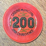 13 AIX-EN-PROVENCE CASINO MUNICIPAL JETON DE 2,00 NOUVEAUX FRANCS CHIP TOKENS COINS - Casino