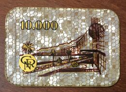 06 NICE CASINO RUHL PLAQUE DE 10.000 FRANCS N° 00152 JETON CHIP TOKENS COINS GAMING - Casino