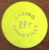 57 AMNEVILLE JETON DE CASINO DE 2 FRANCS CHIP TOKENS COINS GAMING - Casino