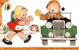 Illustration Mabel Lucie Atwell: Enfants Et L'automobile: Wot's So Nice About Car: It Brings You Here From Where You Are - Attwell, M. L.