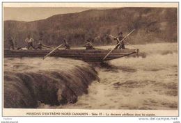 Delcampe - Carte Postale Canada Esquimaux Missions D'Extrême Nord-Canadien  La Descente Des Rapides En Canoë - Montreal