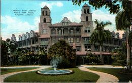! Alte Ansichtskarte Greetings From Jamaica, Kingston, Myrtle Bank Hotel - Jamaïque