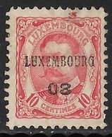 Luxembourg 1908 Prifix Nr. 60 Dunne Plek - Voorafgestempeld