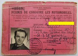 PERMIS DE CONDUIRE LES AUTOMOBILES 1953 Né à LESCURE D ALBIGEOIS TARN 81 Demeurant PARIS - Lescure