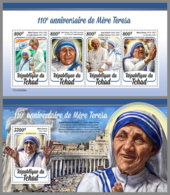 CHAD 2020 MNH Mother Teresa Mutter Teresa Mere Teresa M/S+S/S - OFFICIAL ISSUE - DHQ2031 - Mother Teresa