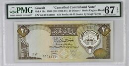 KUWAIT 20 DINARS ND L.1968 (1986-1991) UNC PMG 67 EPQ P-16x "free Shipping Via Registered Air Mail" - Koeweit