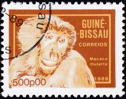 GUINEE-BISSAU, 1989, Macaque, Singe, Chimpanzés (Yvert 560) - Chimpansees