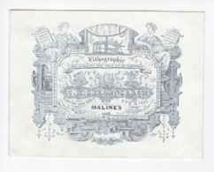 1 Carte Porcelaine  Lithographie Des Sciences Des Arts Et Du Commerce C.Seldenslach Marché Aux Bêtes  Maline  15,5x12 Cm - Porzellan