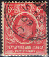 EAST AFRICA AND UGANDA PROTECTORATES - 1907 - EFFIGIE DEL RE EDOARDO VII - 6 C. - USATO - Protectorados De África Oriental Y Uganda